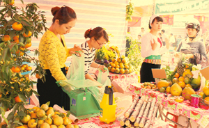 Sản phẩm cam, mía sạch của huyện Cao Phong được người tiêu dùng trong, ngoài tỉnh tin dùng.

